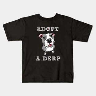 Derpy Pit Bull, Rescue Pit Bull, Pittie Mom, Rescue Dog, Adopt Don't Shop Kids T-Shirt